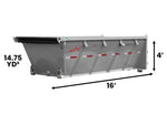 16' EDZ Roll Off Bin 4' Walls - Cloud Gray - EDZ0006524 006524 - Stryker Dealership Group