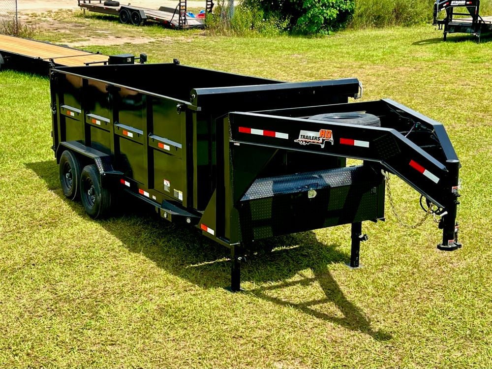 16' Gooseneck Dump Trailer 14k GVWR 4' Walls 001141 - Stryker Dealership Group