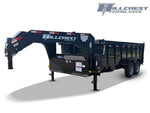 16' Hillcrest Gooseneck Dump Trailer Telescopic 40" Side Walls - (2) 8K Axles 004471 - Stryker Dealership Group