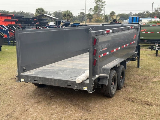 16' HZ7 GN Dump 48" Sides - 8K Axles - 12 Ton Telescopic Lift - 14 Ply Tires, 2 Speed Jackk 7183 - Stryker Dealership Group