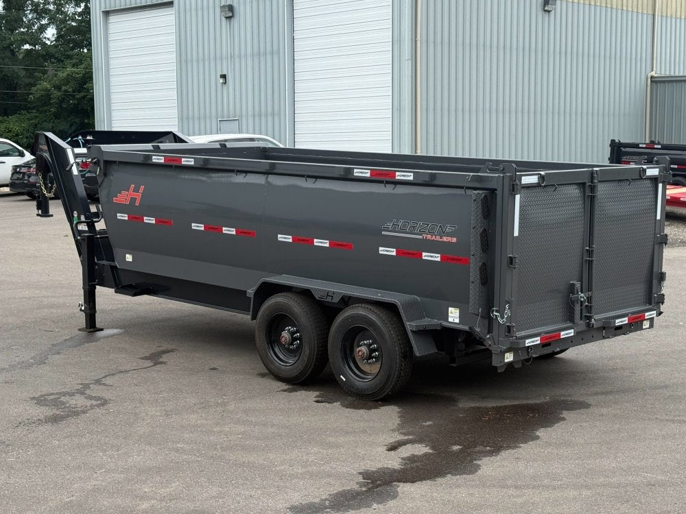 16' HZX GN Dump Trailer 10K Axles 4' High Sides 11579 - Stryker Dealership Group