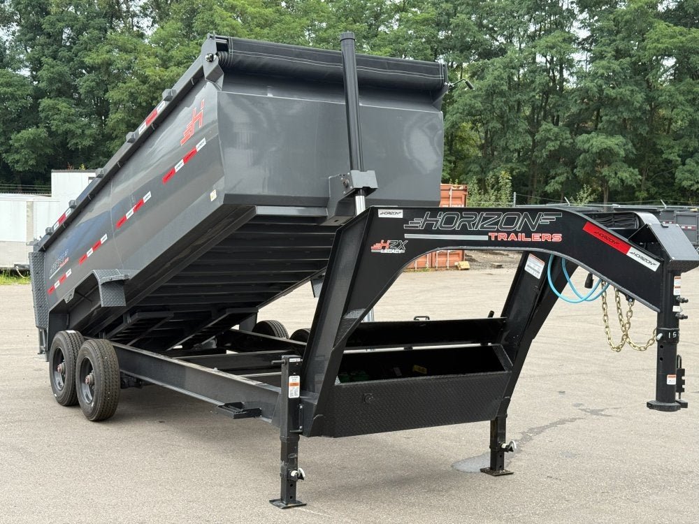 16' HZX GN Dump Trailer 10K Axles 4' High Sides 11579 - Stryker Dealership Group