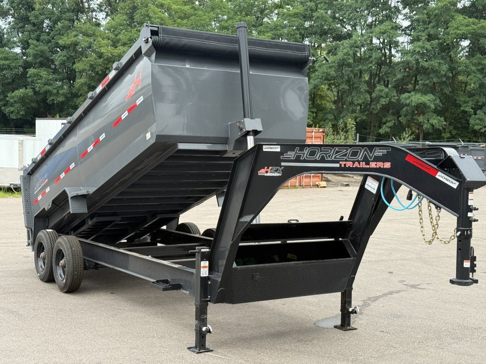 16' HZX GN Dump Trailer 10K Axles 4' High Sides 11579 - Stryker Dealership Group
