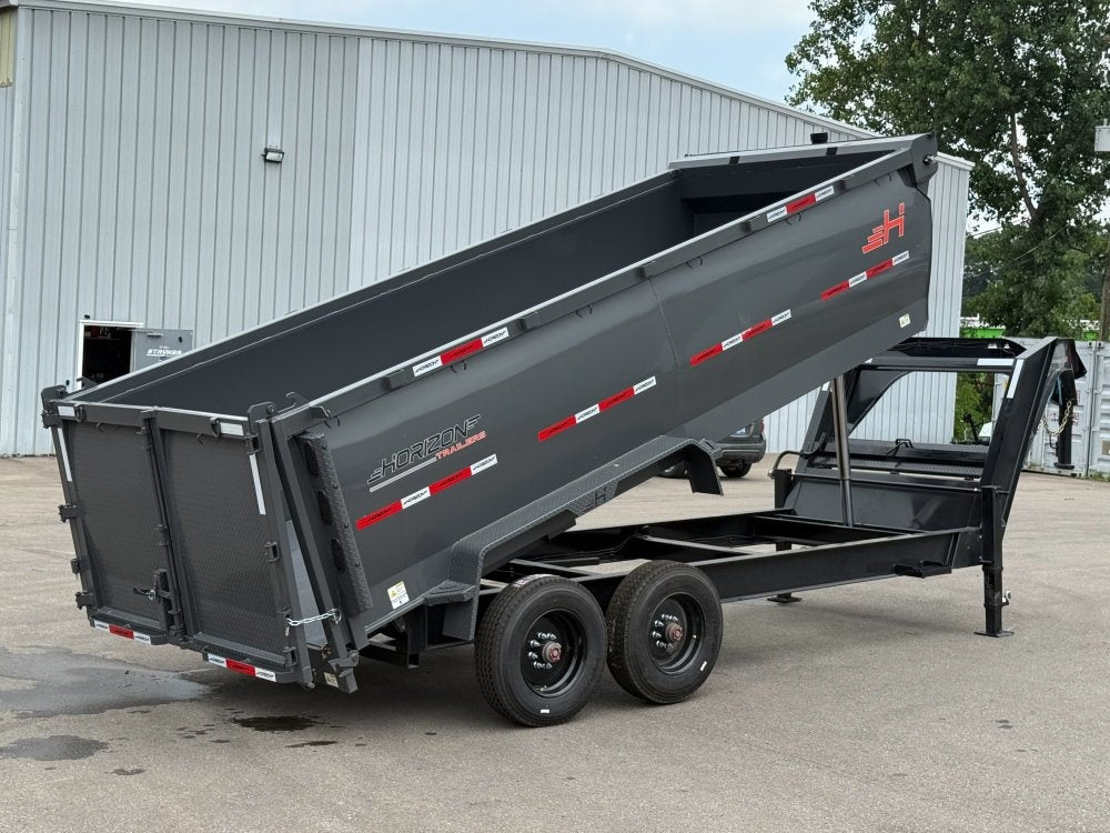 16' HZX GN Dump Trailer 10K Axles 4' High Sides 11579 - Stryker Dealership Group