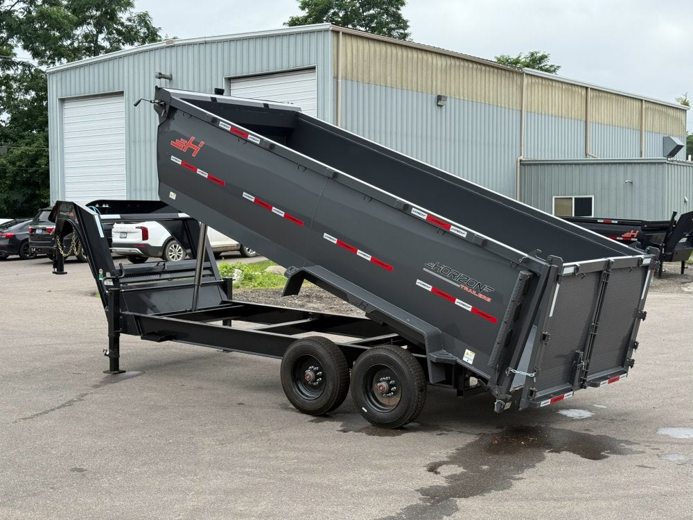 16' HZX GN Dump Trailer 10K Axles 4' High Sides 11579 - Stryker Dealership Group