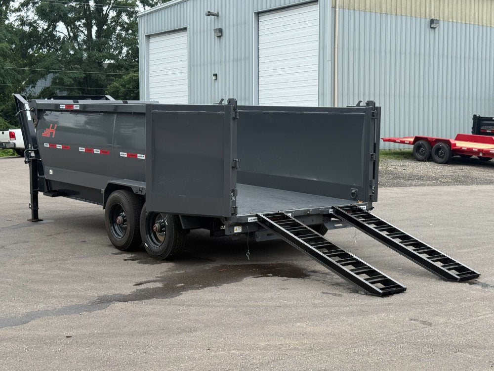 16' HZX GN Dump Trailer 10K Axles 4' High Sides 11579 - Stryker Dealership Group