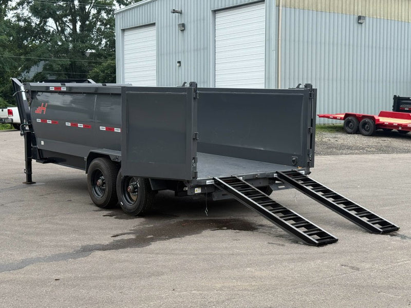 16' HZX GN Dump Trailer 10K Axles 4' High Sides 11579 - Stryker Dealership Group