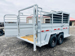 16' Ranchboss STR Bumper Pull 1/2 Top Livestock Trailer - (2) 7k Axles 015138 - Stryker Dealership Group