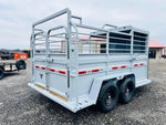 16' Ranchboss STR Bumper Pull 1/2 Top Livestock Trailer - (2) 7k Axles 015138 - Stryker Dealership Group