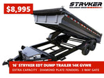 16' Stryker EDT Bumper Pull Dump Trailer 20" Side Walls - (2) 7k Axles 003883 - Stryker Dealership Group