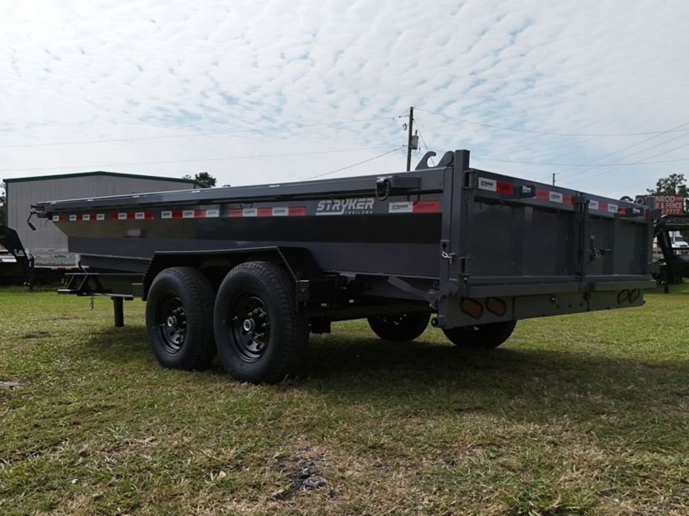16' Stryker EDT Bumper Pull Dump Trailer 20" Side Walls - (2) 7k Axles 003883 - Stryker Dealership Group