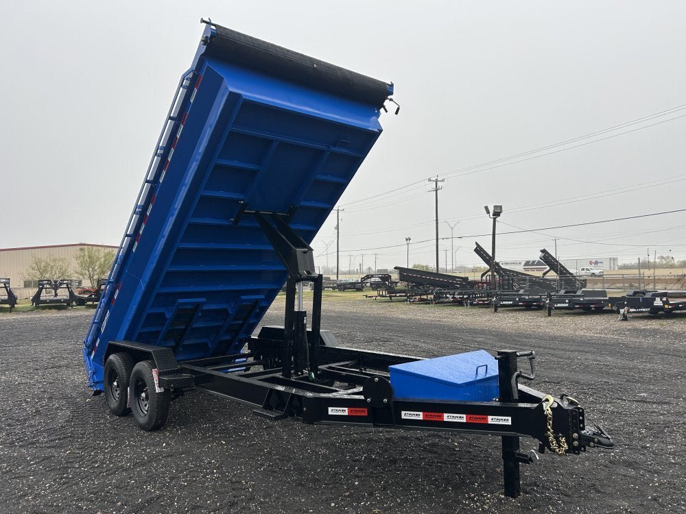 16' Stryker EDT Bumper Pull Dump Trailer 20" Side Walls - (2) 7k Axles 003884 - Stryker Dealership Group
