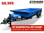 16' Stryker EDT Bumper Pull Dump Trailer 20" Side Walls - (2) 7k Axles 003884 - Stryker Dealership Group
