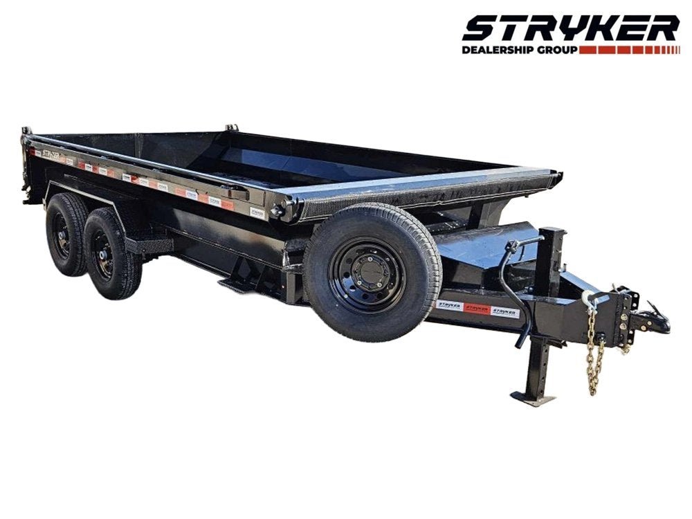 16' Stryker EDT Bumper Pull Dump Trailer 20" Side Walls - (2) 7k Axles 003885 - Stryker Dealership Group