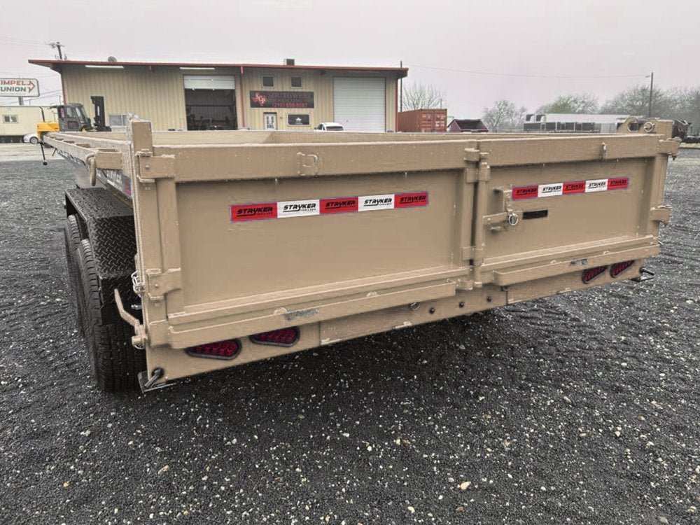 16' Stryker EDT Bumper Pull Dump Trailer 20" Side Walls - (2) 7k Axles 004052 - Stryker Dealership Group