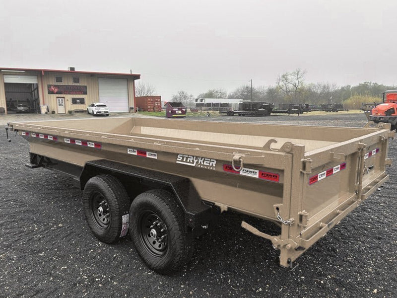 16' Stryker EDT Bumper Pull Dump Trailer 20" Side Walls - (2) 7k Axles 004052 - Stryker Dealership Group