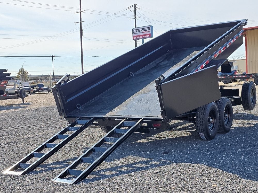 16' Stryker SDT Bumper Pull Dump Trailer 24" Side Walls - (2) 7k Axles 003777 - Stryker Dealership Group