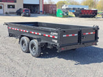 16' Stryker SDT Bumper Pull Dump Trailer 24" Side Walls - (2) 7k Axles 3777 - Stryker Dealership Group