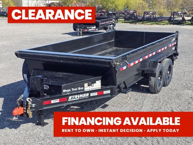 16' Stryker SDT Bumper Pull Dump Trailer 24" Side Walls - (2) 7k Axles 3777 - Stryker Dealership Group
