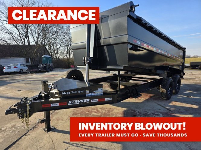 16' Stryker SDT Bumper Pull Dump Trailer 48" Side Walls - (2) 7k Axles 3760 - Stryker Dealership Group