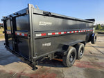16' Stryker SDT Bumper Pull Dump Trailer 48" Side Walls - (2) 7k Axles 3760 - Stryker Dealership Group
