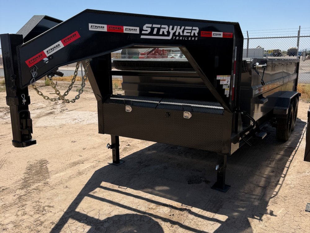 16' Stryker SDT Gooseneck Dump Trailer 36" Side Walls - (2) 7k Axles 004162 - Stryker Dealership Group