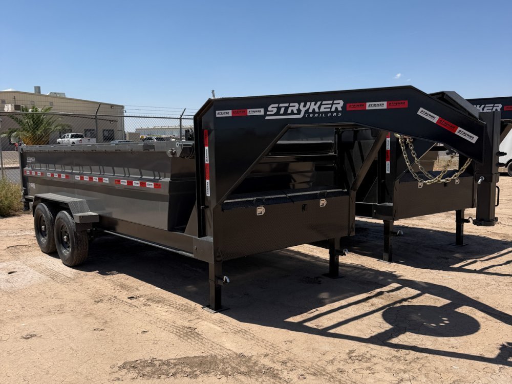 16' Stryker SDT Gooseneck Dump Trailer 36" Side Walls - (2) 7k Axles 004162 - Stryker Dealership Group