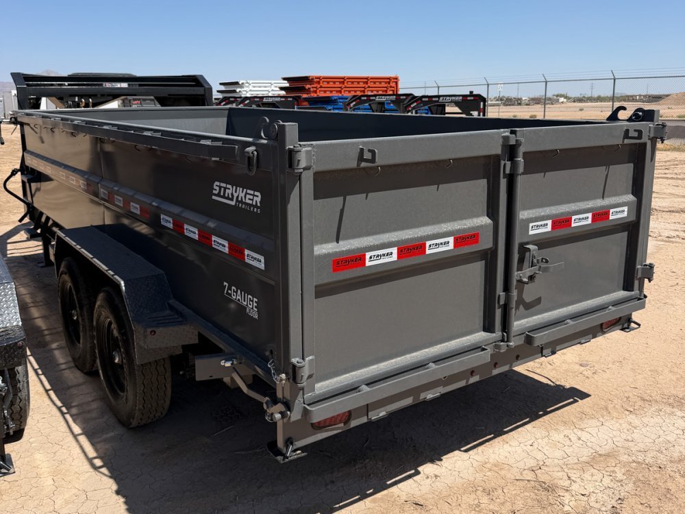 16' Stryker SDT Gooseneck Dump Trailer 36" Side Walls - (2) 7k Axles 004162 - Stryker Dealership Group