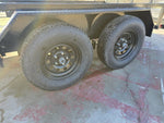 16' Utility Trailer (2) 3.5K Axles, 77" Wide, Side Ramps and 4' Gate 004069 - Stryker Dealership Group
