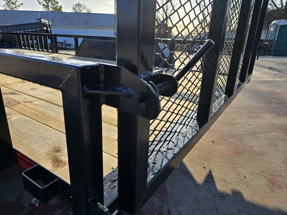16' Utility Trailer (2) 3.5K Axles, 77" Wide, Side Ramps and 4' Gate 004070 - Stryker Dealership Group
