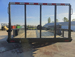 16' Utility Trailer (2) 3.5K Axles, 77" Wide, Side Ramps and 4' Gate 3763 - Stryker Dealership Group