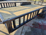 16' Utility Trailer (2) 3.5K Axles, 77" Wide, Side Ramps and 4' Gate 3763 - Stryker Dealership Group