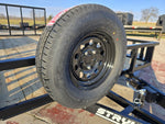 16' Utility Trailer (2) 3.5K Axles, 77" Wide, Side Ramps and 4' Gate 3763 - Stryker Dealership Group