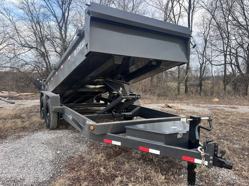 16' x 83" Iron Bull DCB Bumper Pull Dump Trailer 20" Side Walls - (2) 7,000 lb Axles 109114 - Stryker Dealership Group
