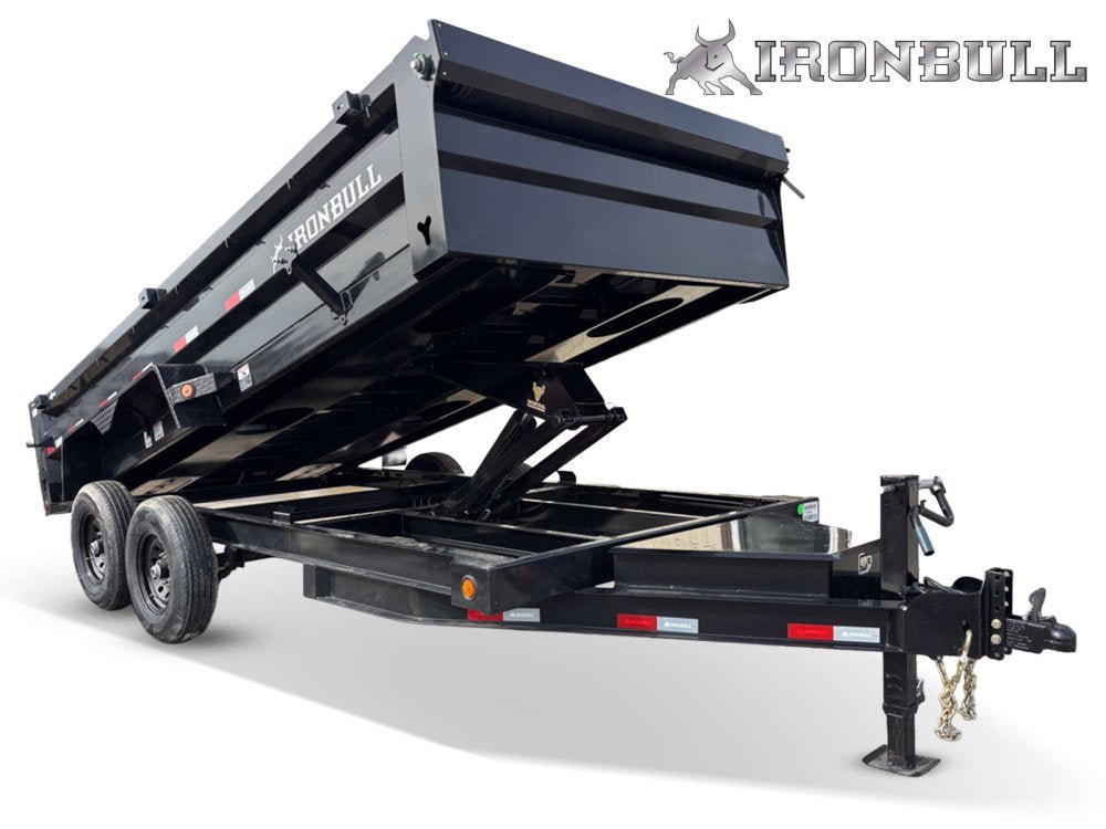 16' x 83" Iron Bull DTB Bumper Pull Dump Trailer 24" Side Walls - (2) 7,000 lb Axles 109834 - Stryker Dealership Group