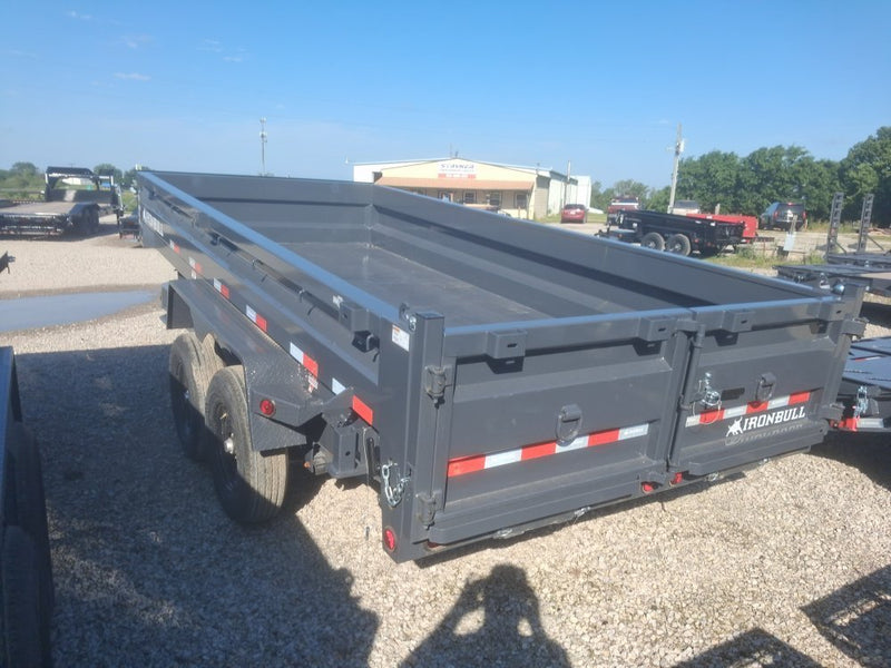 16' x 83" Iron Bull DWB Bumper Pull Dump Trailer 24" Side Walls - (2) 7,000 lb Axles 110834 - Stryker Dealership Group