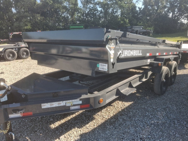 16' x 83" Iron Bull DWB Bumper Pull Dump Trailer 24" Side Walls - (2) 7,000 lb Axles 110834 - Stryker Dealership Group
