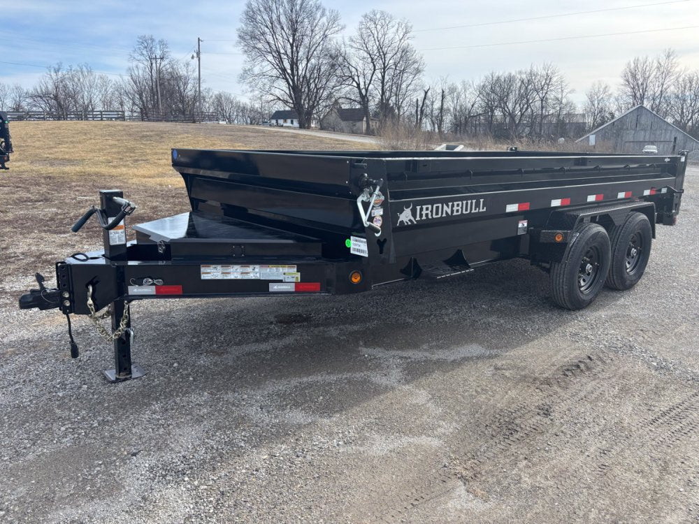 16' x 83" Iron Bull DWB Bumper Pull Dump Trailer 24" Side Walls - (2) 7,000 lb Axles 112400 - Stryker Dealership Group