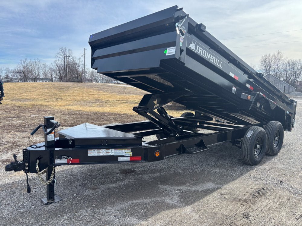 16' x 83" Iron Bull DWB Bumper Pull Dump Trailer 24" Side Walls - (2) 7,000 lb Axles 112400 - Stryker Dealership Group