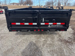 16' x 83" Iron Bull DWB Bumper Pull Dump Trailer 24" Side Walls - (2) 7,000 lb Axles 112400 - Stryker Dealership Group