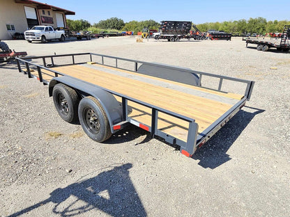 16' x 83" Utility Trailer (2) 3500lb Idler Axles Angle Top Rail INV - 2971 - Stryker Dealership Group