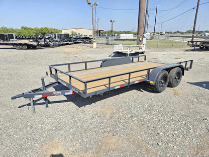 16' x 83" Utility Trailer (2) 3500lb Idler Axles Angle Top Rail INV - 2971 - Stryker Dealership Group