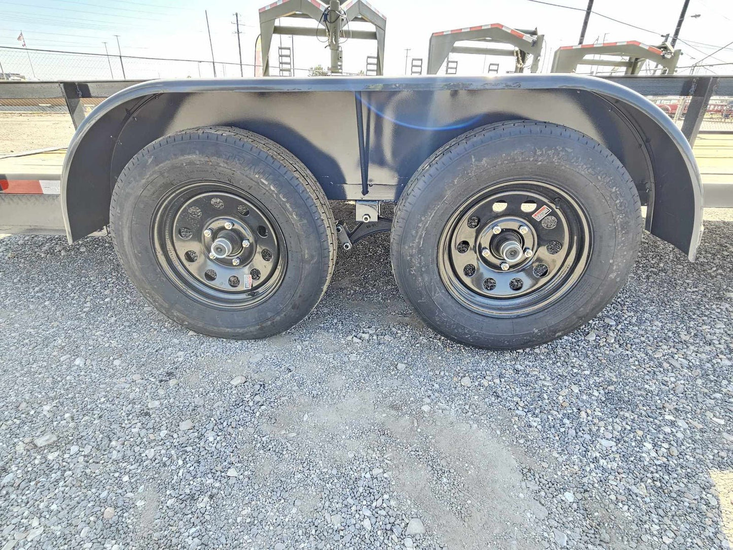 16' x 83" Utility Trailer (2) 3500lb Idler Axles Angle Top Rail INV - 2971 - Stryker Dealership Group