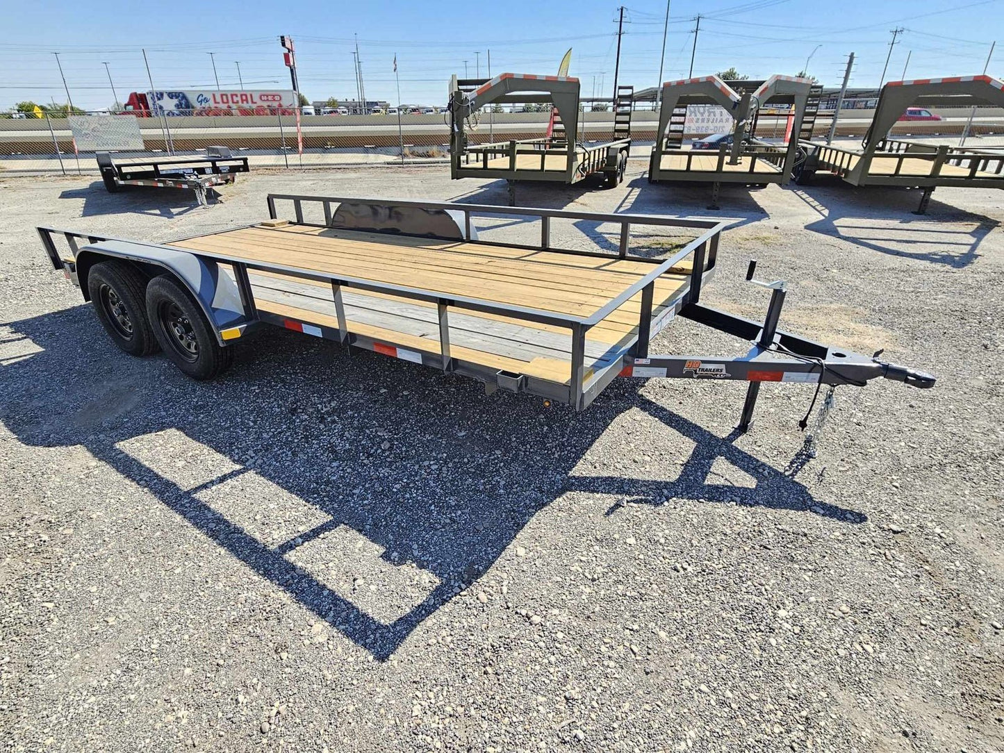 16' x 83" Utility Trailer (2) 3500lb Idler Axles Angle Top Rail INV - 2971 - Stryker Dealership Group