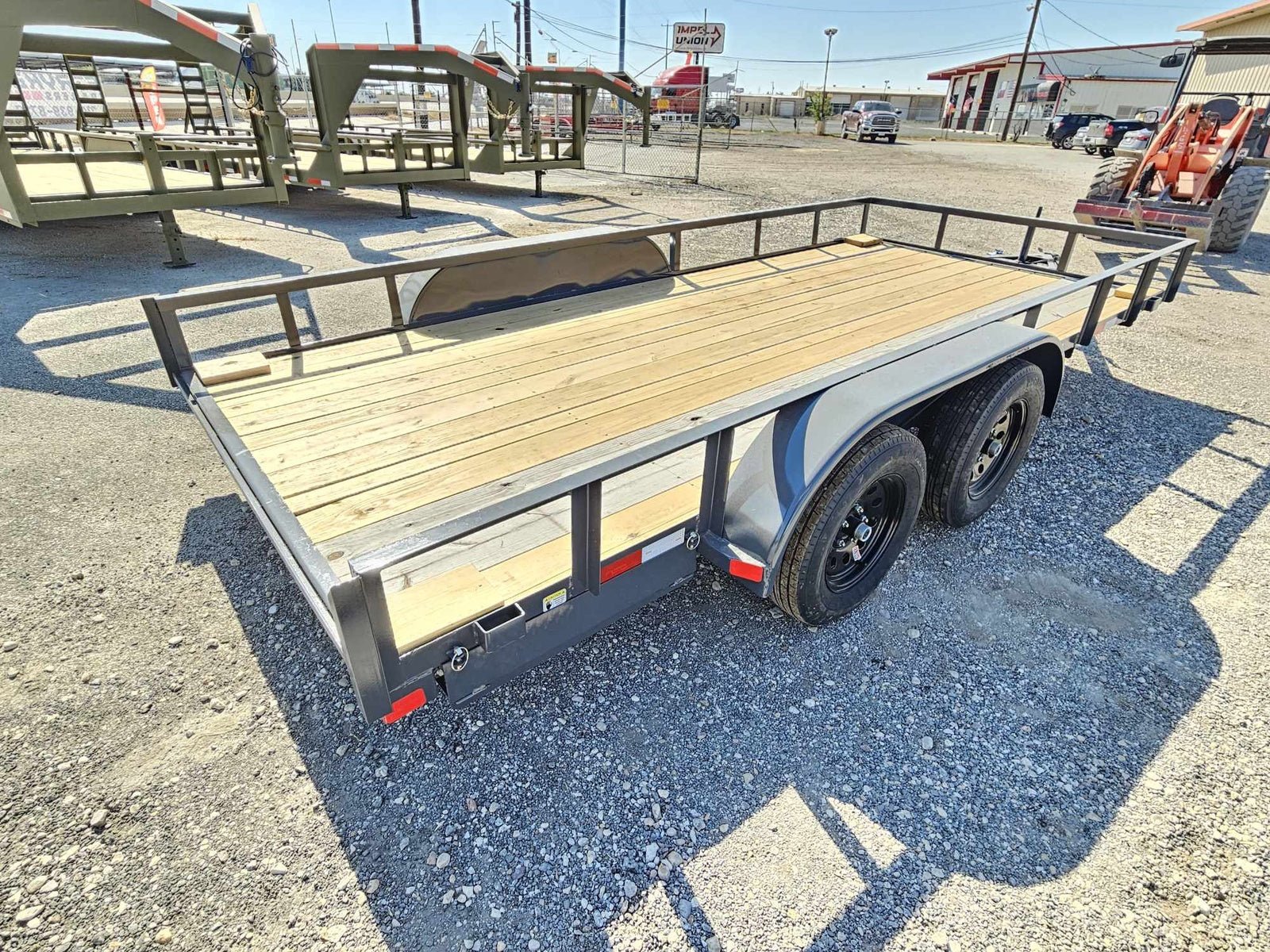 16' x 83" Utility Trailer (2) 3500lb Idler Axles Angle Top Rail INV - 2971 - Stryker Dealership Group