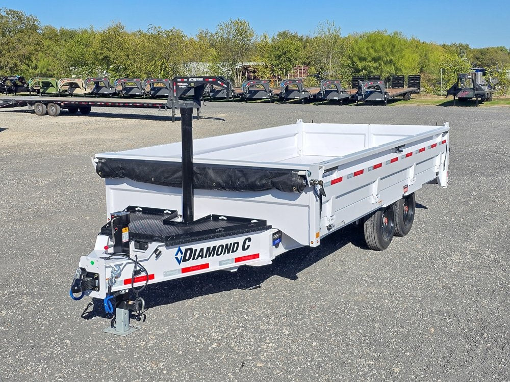 16' Diamond C DOD Bumper Pull Deckover Dump Trailer - (2) 8k Axles - Dump Trailers/DT3 Professional - Stryker Dealership Group