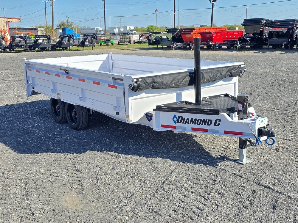 16' Diamond C DOD Bumper Pull Deckover Dump Trailer - (2) 8k Axles - Dump Trailers/DT3 Professional - Stryker Dealership Group