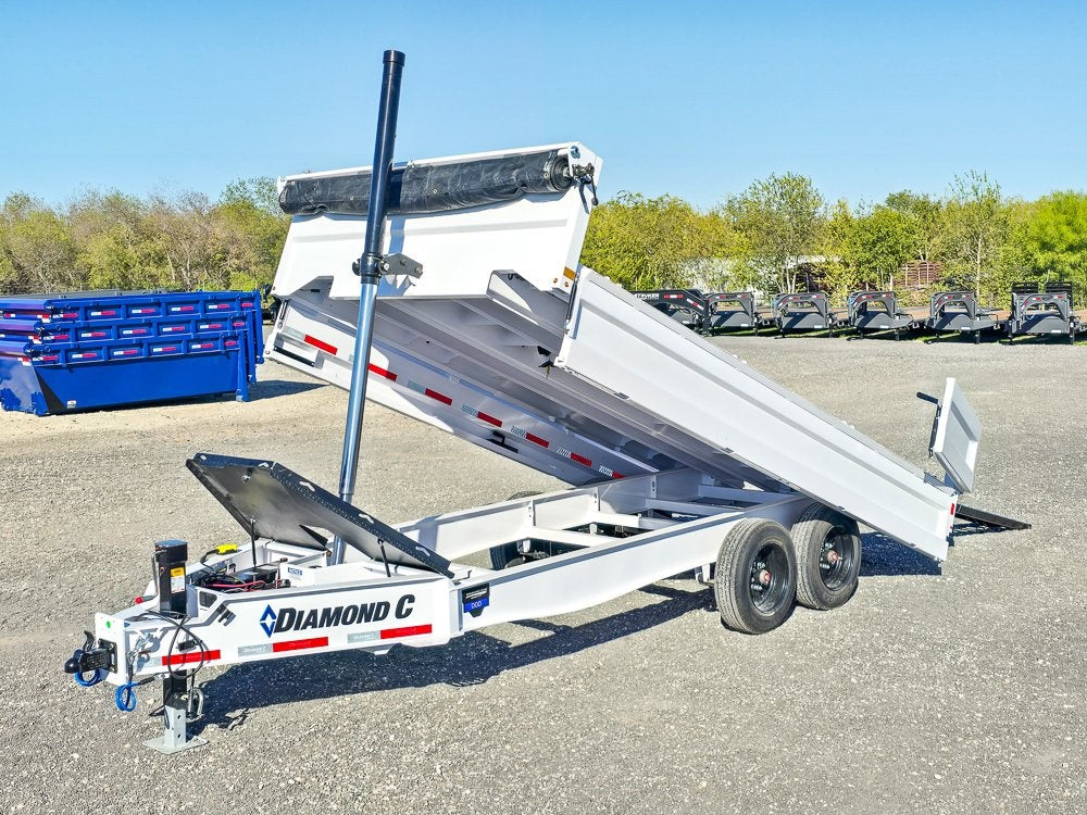 16' Diamond C DOD Bumper Pull Deckover Dump Trailer - (2) 8k Axles - Dump Trailers/DT3 Professional - Stryker Dealership Group