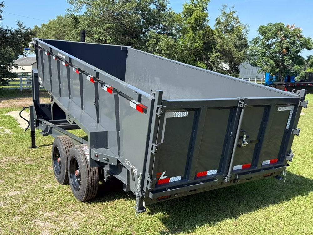 16' DT GN Dump 36" Sides - 8K Axles - Telescopic Lift - Dump Trailers - Stryker Dealership Group