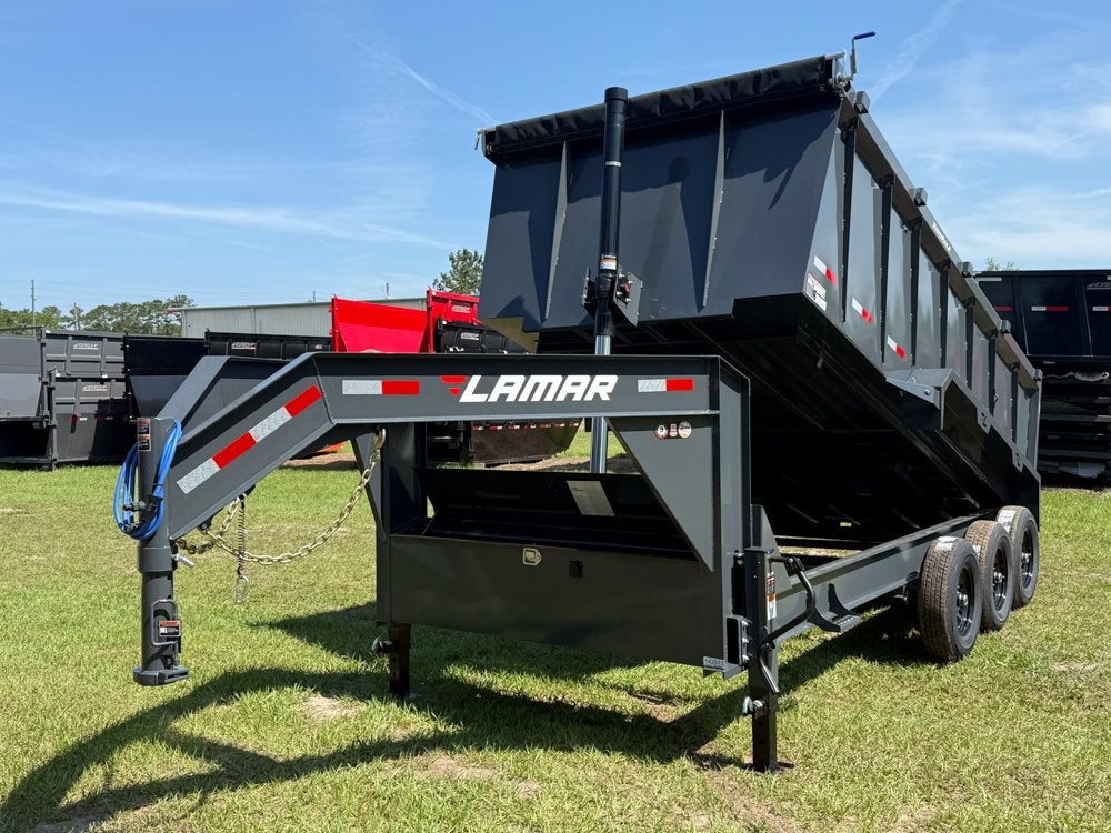 16' DT GN Dump 48" Sides - Triple 7K Axles - Telescopic Lift - Dump Trailers - Stryker Dealership Group